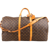 Louis Vuitton Monogram Canvas Keepall 60 Bandoulière Travel Bag