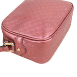 Gucci Microguccissima Metallic Leather Bamboo Tassel Camera Crossbody Bag