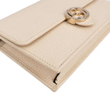 Gucci Grained Leather Interlocking GG Wallet On Chain Crossbody Bag