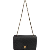 Chanel Quilted Lambskin 24K Gold Single Flap Crossbody Bag