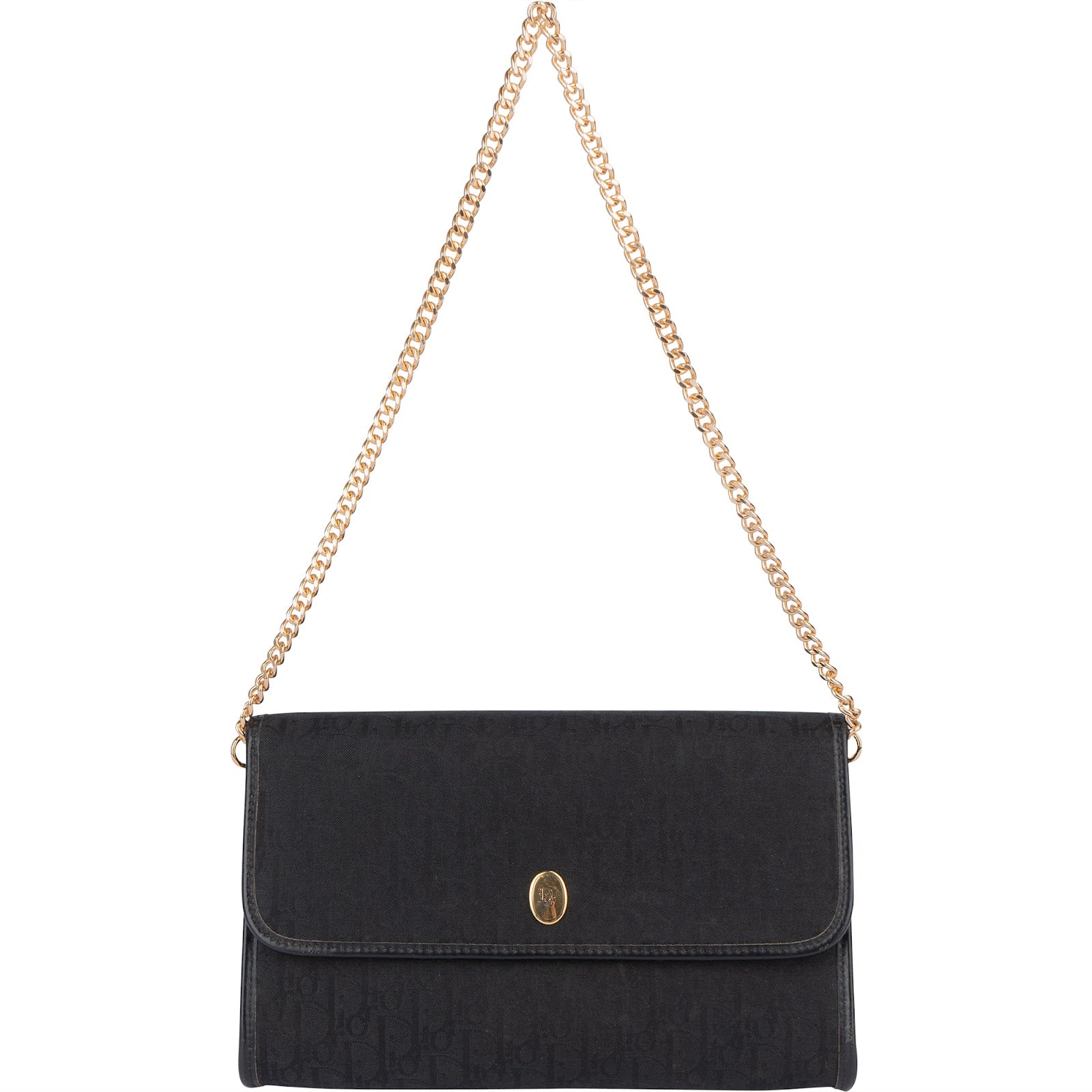 [🔄️B21 / F16] Dior Oblique Canvas Chain Clutch - vintageandkickz