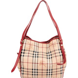 Burberry Nova-Check Monogram Haymarket Hobo Shoulder Bag