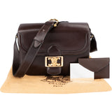 Celine Shiny Calfskin Medium Triomphe Shoulder Bag