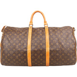 Louis Vuitton Monogram Canvas Keepall 55 Bandoulière Travel Bag