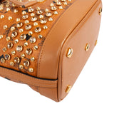 MCM Monogram Visetos Studded Small Drawstring Bucket Crossbody Bag