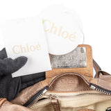 Chloé Bicolor Metallic Leather Studded Paddington Handbag