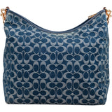 Coach Monogram Signature Denim Hobo Crossbody Bag