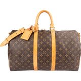 Louis Vuitton Monogram Canvas Keepall 45 Bandoulière Travel Bag