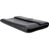 Prada Black Saffiano Triangle Leather Wallet