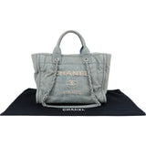 Chanel Denim Deauville Small Tote Shoulder Handbag