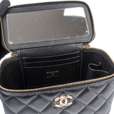 Chanel Quilted Lambskin Vanity Case Crossbody Bag