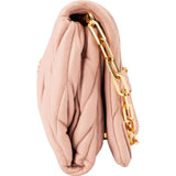 Miu Miu Matelassé Nappa Leather Fold Over Clutch Crossbody Bag