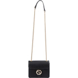 Gucci Grained Leather Interlocking GG Shoulder Crossbody Bag