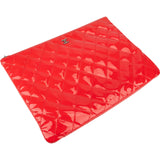 Chanel Quilted Patent Leather CC Clutch