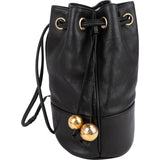 Chanel Caviar Leather CC Drawstring Bucket Crossbody Bag