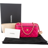 Chanel Quilted Lambskin CC Vanity Adjustable Crossbody Bag