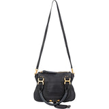 Chloé Black Grainded Leather Marcie Handbag