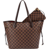 Louis Vuitton Monogram Damier Ebene Neverfull MM Shoulder Bag