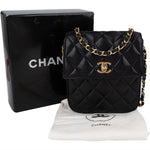 Chanel Quilted Lambskin CC Single Flap Crossbody Bag - vintageandkickz