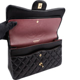 Chanel Quilted Lambskin Gold Jumbo Double Flap Crossbody Bag