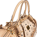 MCM Monogram Visetos Leather Satchel Hobo Handbag
