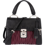 Miu Miu Matelassé Bicolor Nappa Leather Confidential Coffer Handbag