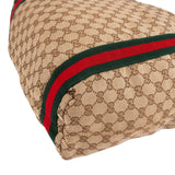 Gucci Monogram GG Canvas Web Large Tote Handbag