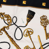 Hermès Les Clés Silk 90 Scarf Tuch