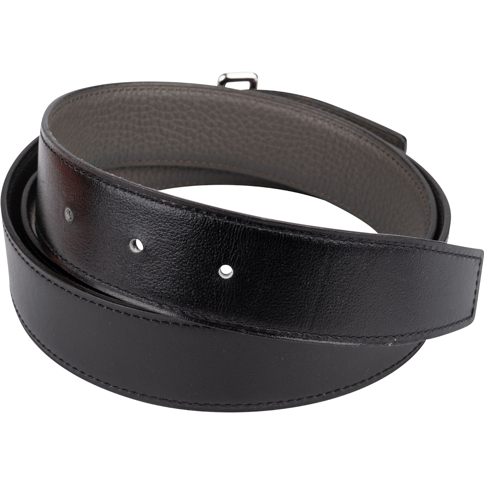 Hermès Reversible Leather H Belt (100) - vintageandkickz