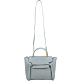 Celine Light Blue Leather Grained Calfskin Belt Handbag