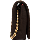 Chanel Quilted Cotton 24K Gold Single Flap Shoulder Bag