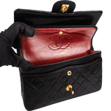 Chanel Quilted Lambskin 24K Gold Small Double Flap Shoulder Bag