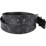 Louis Vuitton Monogram Eclipse Canvas Leather LV Initiales Reversible Belt (95/38) M9043