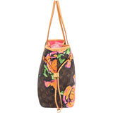 Louis Vuitton Canvas Monogram Roses Neverfull MM Shoulder Bag