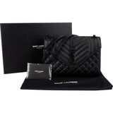 Yves Saint Laurent Grain de Poudre Leather Envelope Crossbody Bag