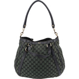 Gucci Green Monogram GG Canvas Hobo Handbag