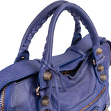 Balenciaga Purple Leather Classic City Handbag