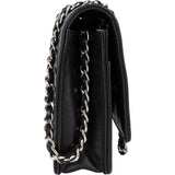 Chanel Lambskin Camellia Leather Wallet on Chain Crossbody Bag