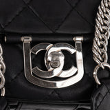 Chanel Quilted Lambskin Modern Palladium Chain Jumbo Single Flap Shoulder Bag
