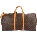 Louis Vuitton Monogram Canvas Keepall 60 Bandoulière Travel Bag