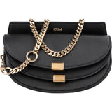 Chloé Black Leather Georgia Shoulder Crossbody Bag