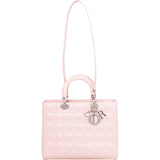 Christian Dior Quilted Patent Leather Lady Dior Handbag