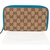 Gucci Monogram GG Canvas Zip Around Wallet