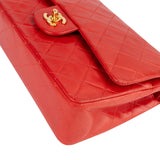 Chanel Quilted Lambskin 24K Gold Medium Double Flap Crossbody Bag