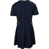 Gucci Navy Cotton A-Line D-Rings Short Sleeve Dress (IT42)