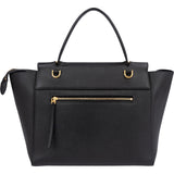 Celine Black Leather Grained Calfskin Belt Handbag