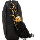 Chanel Quilted Lambskin CC Tassel Crossbody Bag