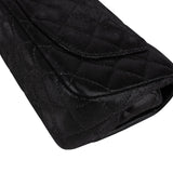 Chanel Quilted Glitter Metallic Suede Crystal-Embelished CC Small Single Flap Shoulder Bag