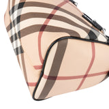 Burberry Haymarket Nova-Check Canvas Boston Handbag