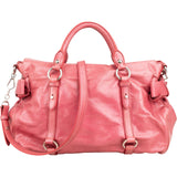 Miu Miu Pink Vitello Lux Leather Bow Satchel Handbag